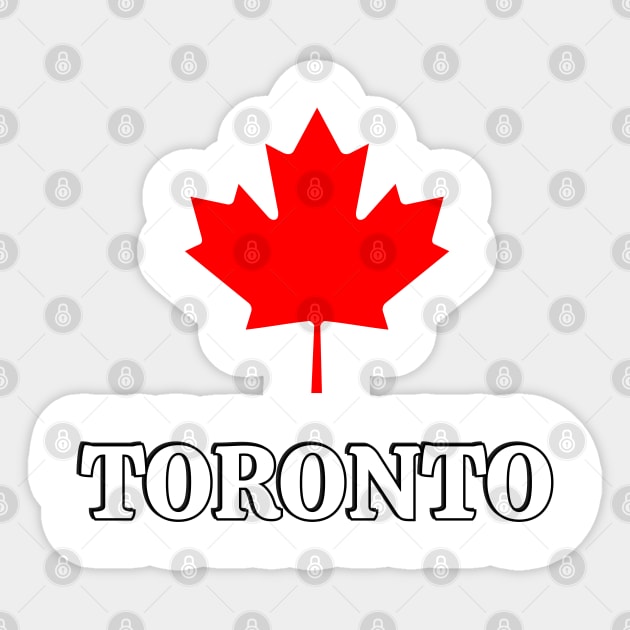 Toronto CANADA maple leaf Sticker by brightnomad